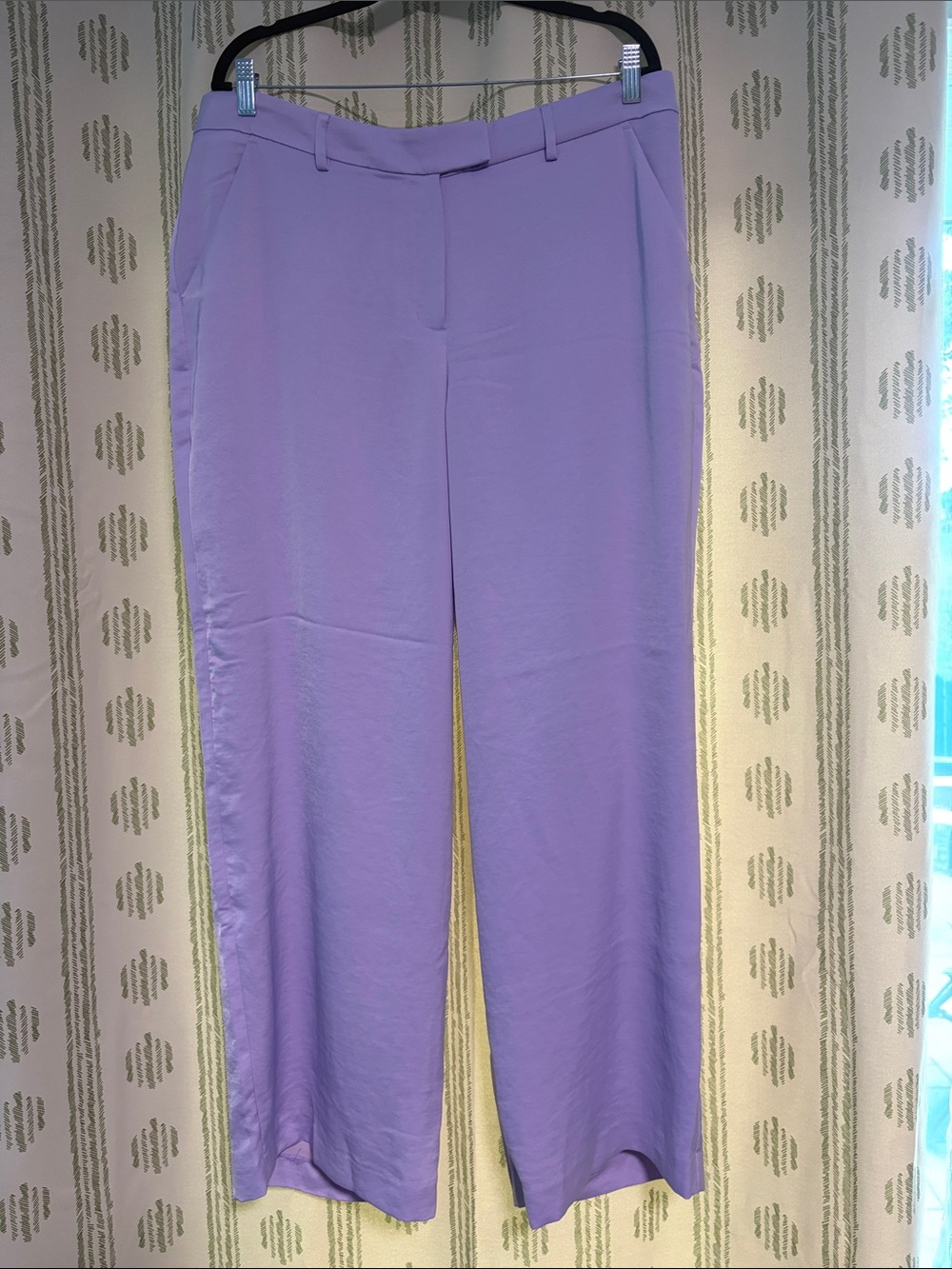 Express Wide Leg Lavender Editor Dress Pants - Women's
